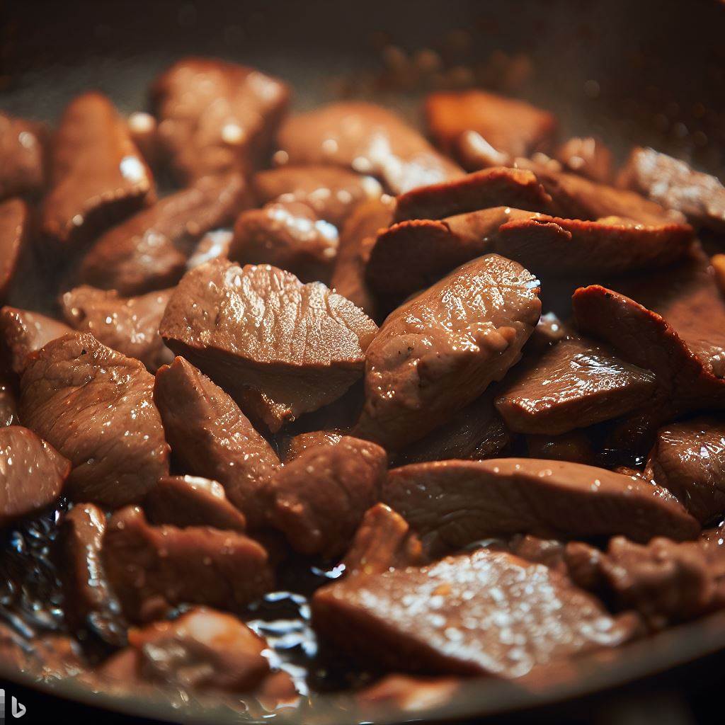 Печень с яблоками и корицей